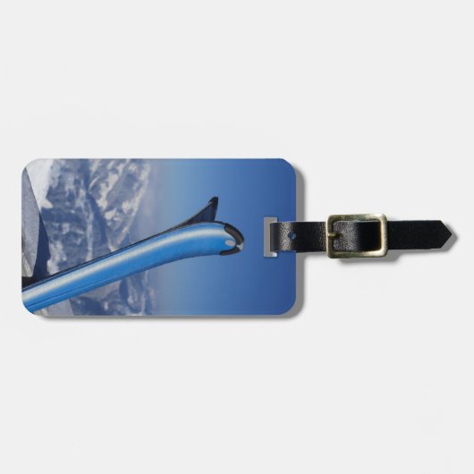 Stillstehende Skis Gepäckanhänger (Vorderseite horizontal)