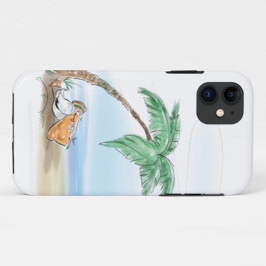 Stillstehender Pelikan Case-Mate iPhone Hülle (Rückseite (Horizontal))