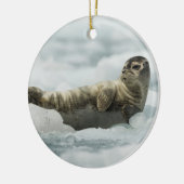 Stillstehendes Baby-Siegel Keramik Ornament (Links)