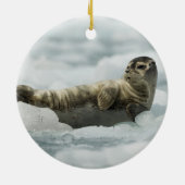 Stillstehendes Baby-Siegel Keramik Ornament (Hinten)