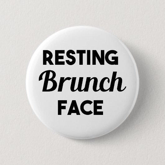 Stillstehendes Brunch-Gesicht Button (Vorderseite)
