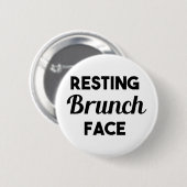 Stillstehendes Brunch-Gesicht Button (Vorne & Hinten)