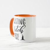 STILLSTEHENDES HEXE-GESICHT TASSE (Vorderseite Links)