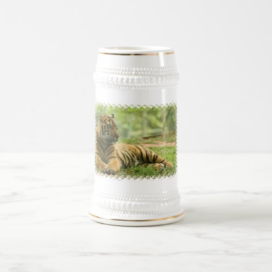 Stillstehendes Tiger-Bier Stein Bierglas (Mittel)