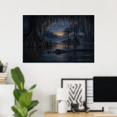 Stillwater Gator | Bayou Wildlife Art | Poster (Heimbüro)