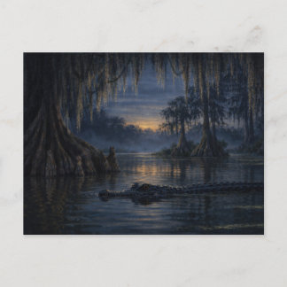 Stillwater Gator | Bayou Wildlife Art | Postkarte