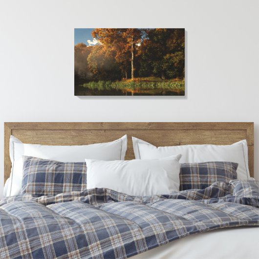 Stillwater (Herbst) Leinwanddruck (Insitu (Schlafzimmer))