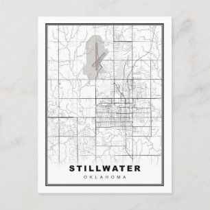 Stillwater Map Postkarte