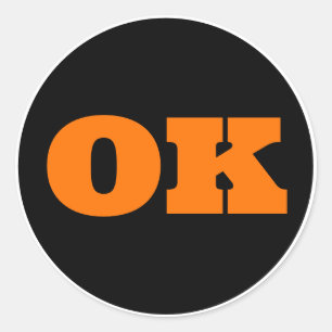Stillwater (OK) - Schwarz x Orange x Weiß Runder Aufkleber
