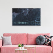 Stillwater (Winter/Nacht) Leinwanddruck (Insitu (Wohnzimmer))