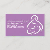 Stillzeit Berater Stillen Experte Lila Visitenkarte (Vorderseite)