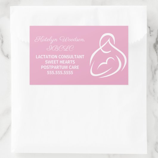 Stillzeit Berater Stillen Experte Pink Rechteckiger Aufkleber (Tasche)