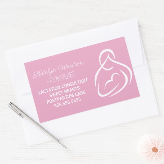 Stillzeit Berater Stillen Experte Pink Rechteckiger Aufkleber (Umschlag)