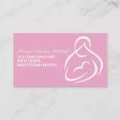 Stillzeit Berater Stillen Experte Pink Visitenkarte (Vorderseite)