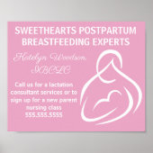 Stillzeit Berater Stillen Klassen Pink Poster (Vorne)