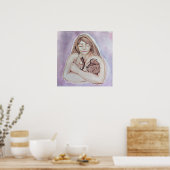 Stillzeit Mutter und Kind Poster (Küche)