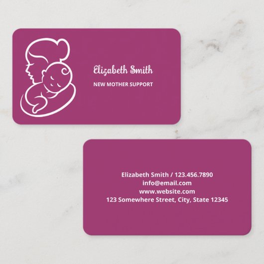 Stillzeit und Stillzeit Visitenkarte (Vorne/Hinten)