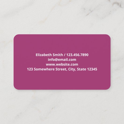 Stillzeit und Stillzeit Visitenkarte (Rückseite)