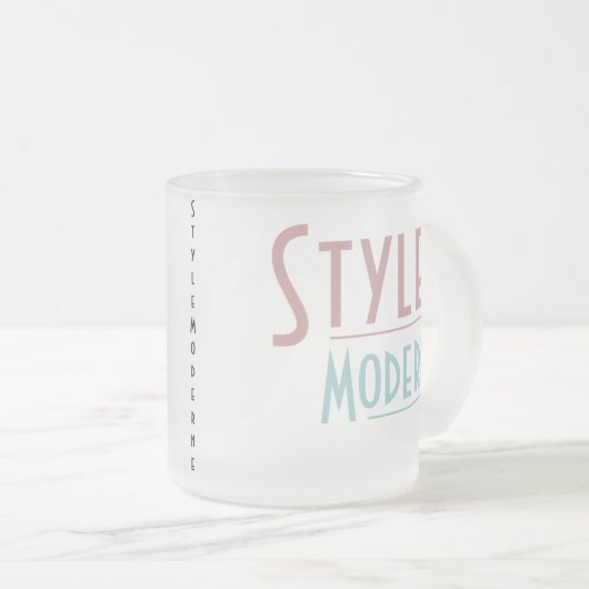 STILMODERNE Tasse (mattiertes Glas) (VorderseiteRechts)