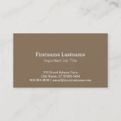 Stilmuschel Visitenkarte (Rückseite)