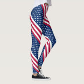 Stilmuster der amerikanischen Flagge Leggings (Rechts)