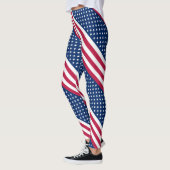Stilmuster der amerikanischen Flagge Leggings (Links)
