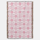 Stilmuster in Rosa und Weiß Decke (Vorderseite Vertikal)