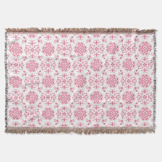 Stilmuster in Rosa und Weiß Decke (Vorderseite)