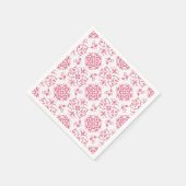 Stilmuster in Rosa und Weiß Serviette (Ecke)