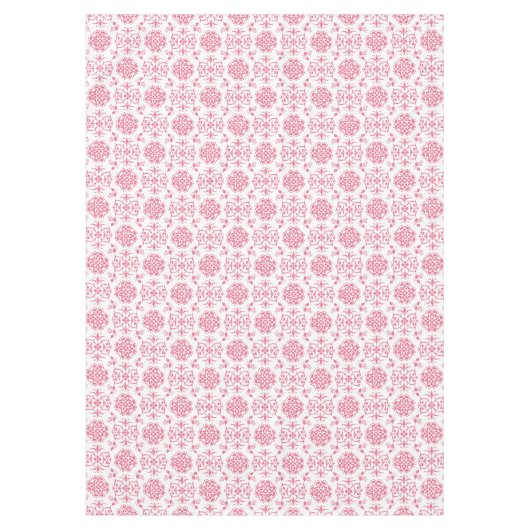 Stilmuster in Rosa und Weiß Tischdecke (Vorderseite)