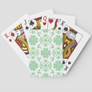 Stilmuster Minzgrün und Weiß-Blumenmatte Spielkarten