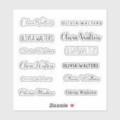 Stilname Aufkleber (Blatt)