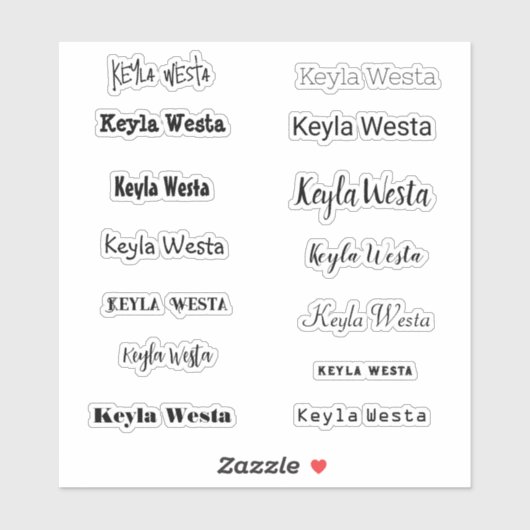 Stilname Aufkleber (Blatt)