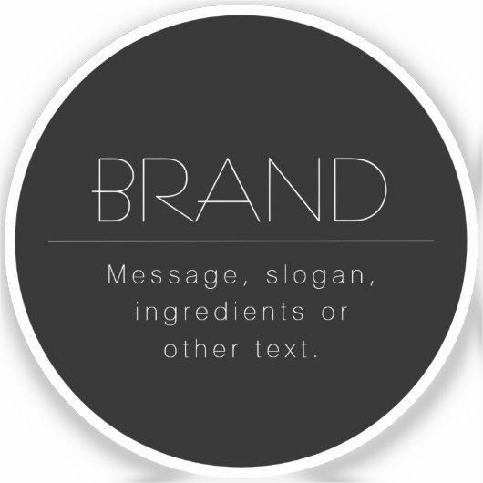 Stilname oder anderer Text Aufkleber (Vorderseite)