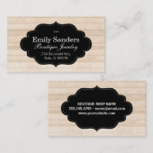 Stilrahmen | Holz Visitenkarte (Vorne/Hinten)