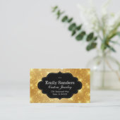 Stilrahmen | Sparkle (Gold) Visitenkarte (Stehend Vorderseite)