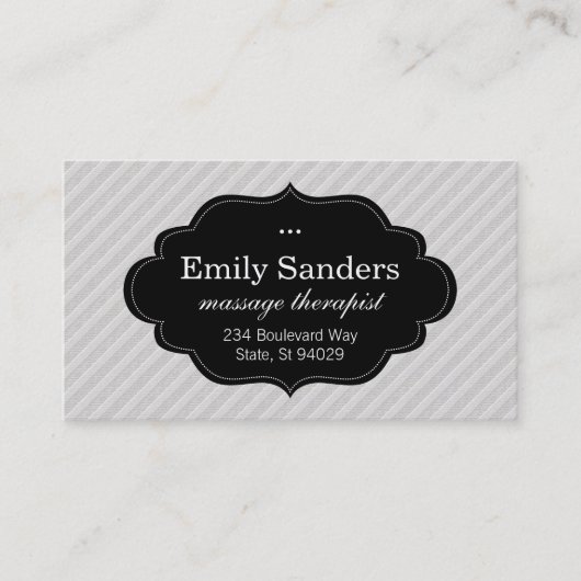 Stilrahmen | Streifen Visitenkarte (Vorderseite)