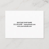 Stilrahmen | Textil Visitenkarte (Rückseite)