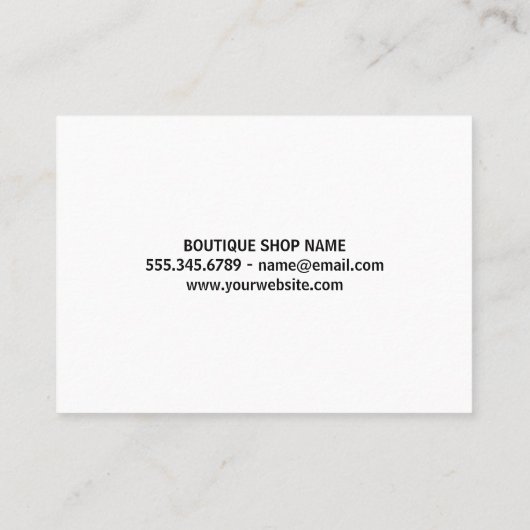 Stilrahmen | Textil Visitenkarte (Rückseite)