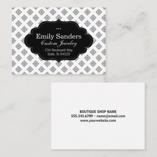 Stilrahmen | Textil Visitenkarte (Vorne/Hinten)