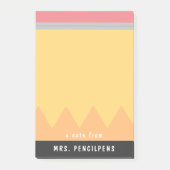 Stilrichtung des personalisierten Lehrers Post-it Klebezettel (Vorderseite)