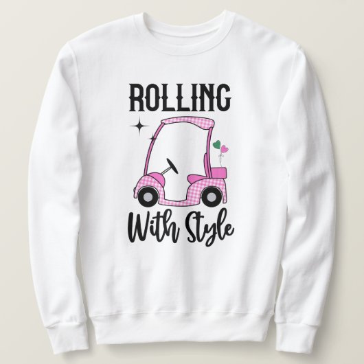 Stilrollen | Funny Golf Cart Sweatshirt (Design vorne)