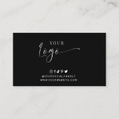 Stilsalon für Schwarz-Weiß-Haare mit eleganten Log Treuekarte (Rückseite)