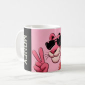 "Stilschlupf mit dem rosa Panther" Kaffeetasse (Vorderseite Links)