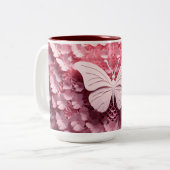 Stilschlüpfen mit der 3D-Schmetterling-Tasse Zweifarbige Tasse (Vorderseite Links)