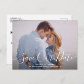 Stilschreiben Save the Date Postkarte (Vorne/Hinten)