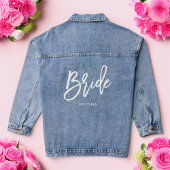 Stilschrift "Bride" Personalisiert Jeansjacke