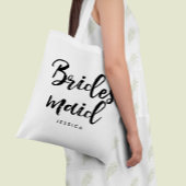 Stilschrift "Bridesmaid" Personalisiert Tragetasche