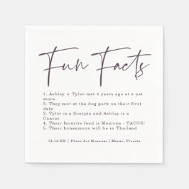 Stilschrift | Lila Color Swatch Fun Fakten Serviette