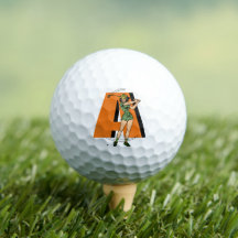 Stilschwingen: Personalisierter Pinup Golfer - Ret